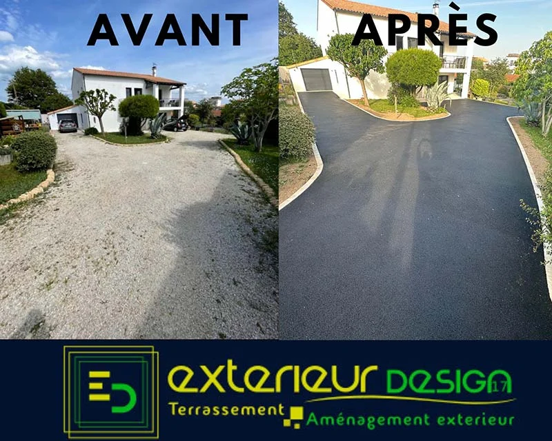 Allée : avant / après